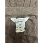 Misook Brown Ribbed Knit Straight-Leg Pants Size Medium Made in Korea Photo 3