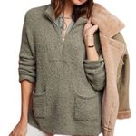 Anthropologie Sleeping on Snow Clarington Sweater Half Zip Green Wool Alpaca SM Photo 0
