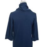 Vince Cowl Funnel Neck Sweater Dress Mini Blue Cotton Womens Size Small S Photo 6