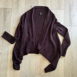 H&M  Women’s Knit Burgundy & Black Cardigan Sz Small Photo 0