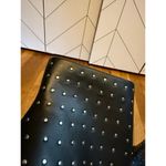 Nine West Farrah Womens 6 Black Silver Studded Stud Ankle Boot Heel Booties Photo 4