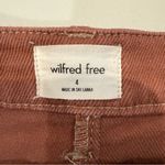 Wilfred Free by Aritzia High Waisted Denim Date Night Mini Skirt Women’s 4 Brown Photo 2