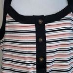 SheIn curve 0XL women’s striped button front tank top Photo 2