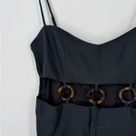 Rumer Bridget Ring Maxi Linen Dress‎ Black Large NWT Photo 5