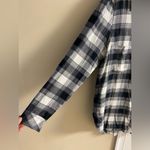 Athleta  lumberjill flannel black white plaid button up XL NWT $89 Photo 4