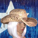 Shyanne  natural giddy up  straw rolled cowgirl hat!! Yeehaw Photo 3