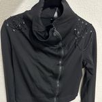 BodyRock Sport Gaga Black Crop Moto Studs and Chains Athletic Jacket Size XS Photo 3