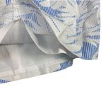 Talbots  Tropical Blue Leaf Seersucker Mini‎ Skirt Size 14 Hawaiian Resortwear Photo 1