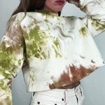 H&M NEW Hand-Dyed Cropped Relaxed-Fit Sweatshirt | Size M Photo 0