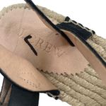 J.Crew Leather and Canvas Made in Spain ankle strap espadrille Black Size 5 NWT Photo 5