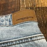 American Eagle Distressed Light Wash Denim Skirt Mini, Size 8, Y2K Western Photo 9