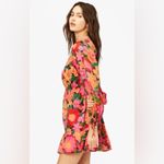 Billabong  Heaven sent open back puff sleeve tropical bohemian mini dress NWT MD Photo 2