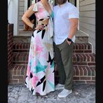 Lulus Two-Piece Maxi Dress / Skirt Set NWT XL Daydreaming White Print Blogger Photo 9