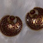 Vintage MMA 1987 Stamped Red & Gold clip ons Photo 2