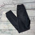 AGOLDE Nico High Rise Slim Black Busted Knee Button Fly Jeans 24 Photo 4