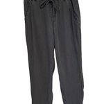 Bella Dahl Ruffle Drawstring Waistline Pull On Cropped Pant Frayed Hem, … Photo 0