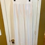 Guess women’s M medium wide leg true white high rise side print Gemma pants Photo 1