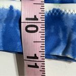 Aerie Blue & Green Striped Scoop Bikini Top Size Small Tie Front Beach Summer Photo 3