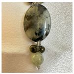 moss agate prehnite sterling silver beaded pendant necklace Green Photo 12