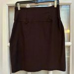 Eileen Fisher  Chocolate Brown Pull On Washable Stretch Crepe Skirt Size Medium M Photo 0