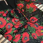 Free People Black and Red Floral Long Sleeve Dress Photo 2
