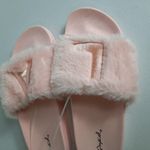 Qupid Slides Slippers Shoes Faux Fur Sandals Pink Women's Size 10 Photo 1