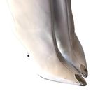Schutz Knee High Leather Boots Metal Pointed Toe White 9.5 Photo 2