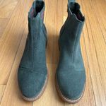 Toms Olive Green Suede Pull on Chelsea Ankle Booties Size 7 Photo 1