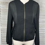 About A Girl  Sheer Bomber Jacket Black-Small Photo 0