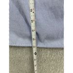 ZARA  Women's Blouse Sleeveless Crochet Neck Size XS Blue Striped High Neck Photo 6