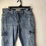 Kancan Jeans Womens 9 28 Cargo Utility Denim Straight Leg Pocket Stretch Pants Blue Photo 1