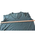 D & CO Denim Teal Short Sleeve Pullover V Photo 8