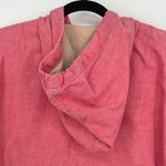 J.Jill  Unisex Pink Chambray Utility Hooded Button Front Jacket Extra Large‎ Photo 5