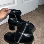 Steve Madden Kamila Black Block Heel Boots 10M Retro Y2K Square Toe Zip Photo 1