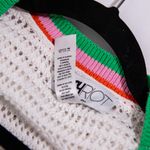 Beach Riot Gene Cotton Crochet Knit Button Front Cardigan Sweater White Multi M Photo 2