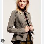 Free People  Victorian Ruffle Lace Up Military Jacket Size XS Photo 4