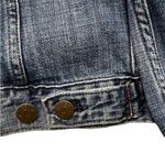 J.Crew Indigo Blue Denim Cropped Jacket Buttons Acid Wash x-small Photo 9