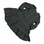 ZARA  floral print babydoll mini dress black tan floral print size medium Photo 4