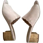 Kate Spade Blythe Blush Pink Suede Cork Heel Slip On Mule Photo 6