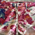 Levi's Levi’s White and Bright Watercolor Cutoff Raw Hem Denim Jean Shorts Size 8 Photo 3