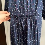 Zadig & Voltaire Ramia Heart Printed Button Navy Shirt Dress Womens Size Medium Photo 9