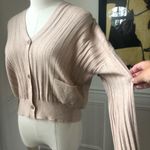 Lavender Sketch Cropped Wide Rib Cardigan M Tan Size M Photo 2