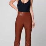 BLANK NYC NWT  Women's Brown Faux Leather High Rise Kick Flare Pants Size 29 Photo 1