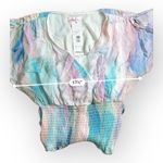 Parker  Revolve Pastel Swirl Watercolor Smocked boho Silk NWT Dress Size‎ S Photo 3