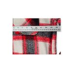 Veveret Plaid Button Down Shacket Women's Small Red Black Buffalo Check Photo 5