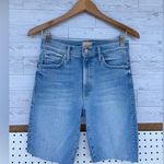 MOTHER HE INSIDER CROP STEP FRAY SHORTS LIMITED EDITION SIZE 27 Blue Photo 0