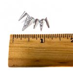 Sam Edelman NEW - Dazzling Silver Spike Pave Rhinestone Statement Post Ear Cuffs Climbers Photo 3