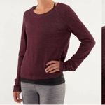 Lululemon  Sattva‎ Pullover Bordeaux Drama Merino Wool Bow Sweatshirt 6 Photo 5