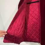 Bloomingdales Vintage Women's Burgundy Velvet Open Front Jacket Size S NWT Photo 6