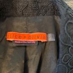 Alice + Olivia  Black Lace Blazer XS Single Button Notched Collar Lined Ethereal Photo 4